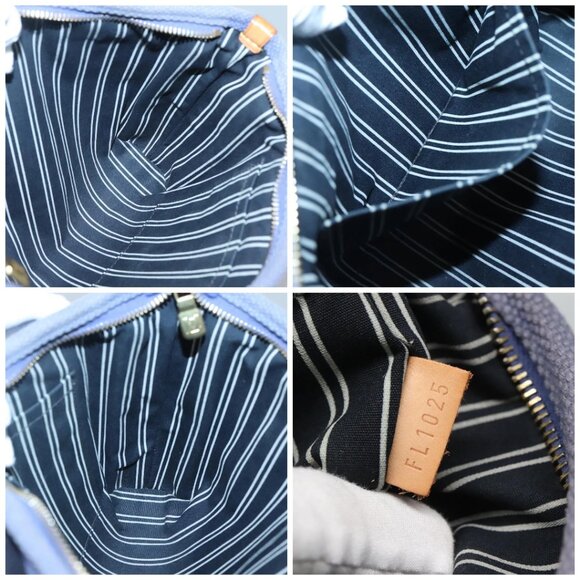 LOUIS VUITTON Antigua Cabas PM Tote Bag Canvas Blue Black M40090 LV Auth BA3231 - Picture 15 of 16